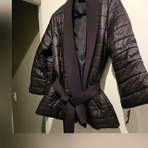 Marc New York Dark Brown Quilted Puffer Coat